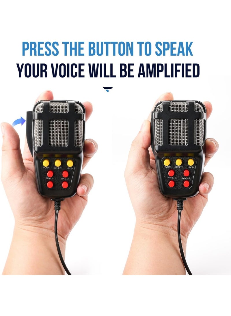 Arabest Car Siren Horn 7 Tone with Microphone ,Alarm Horn Siren 12V 100W Emergency Amplifier with Mic PA Speaker System Loud Car Alarm Police Ambulance Fire Hooter Traffic Sound - Image 4